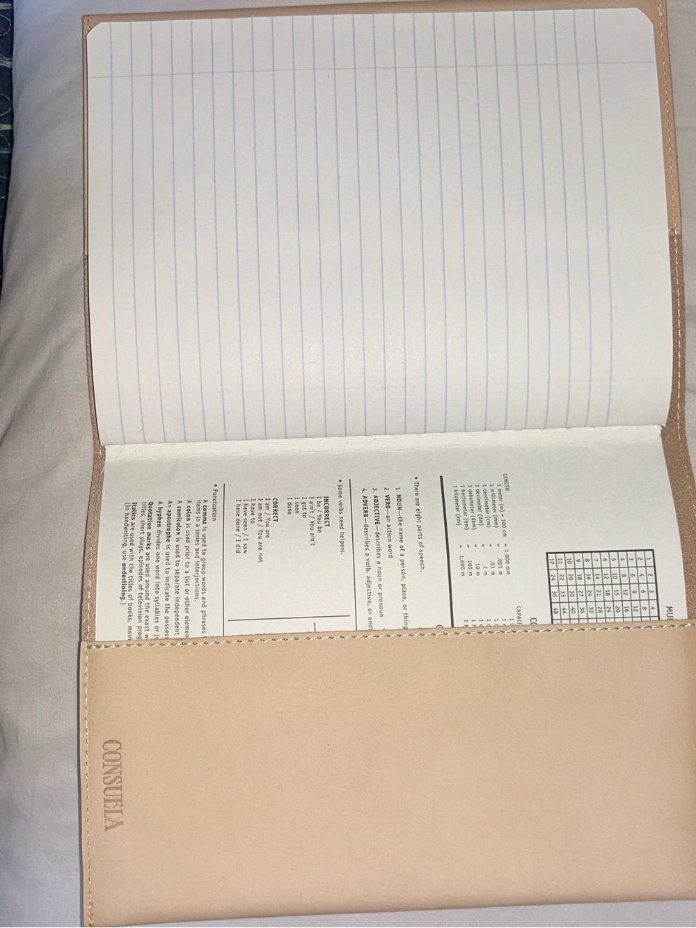Consuela Diego Leather Notebook Cover with Embossed MTRA Crest - Picture 4 of 4